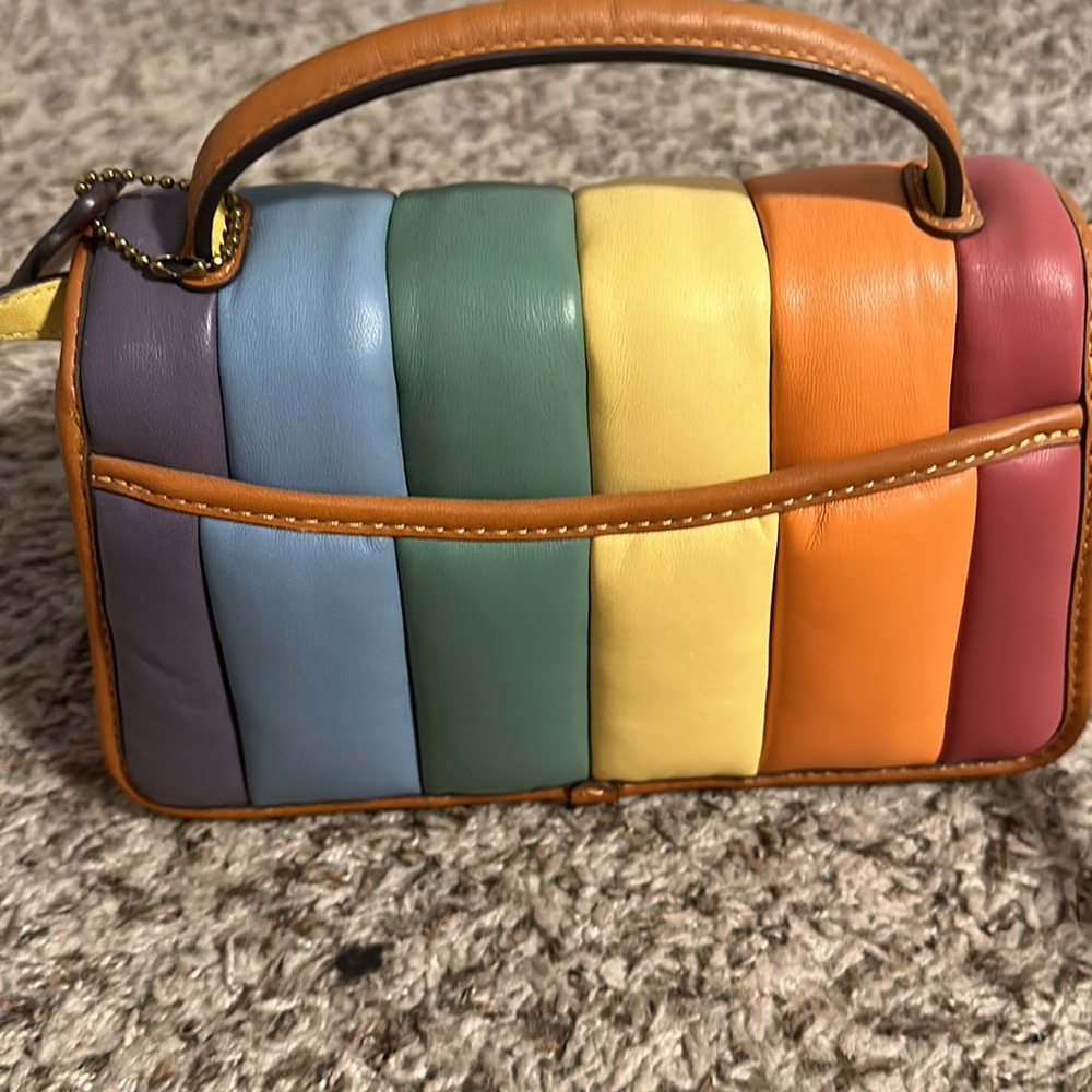 SOLD - COACH Turnlock 20 Rainbow - Picture 4 of 5